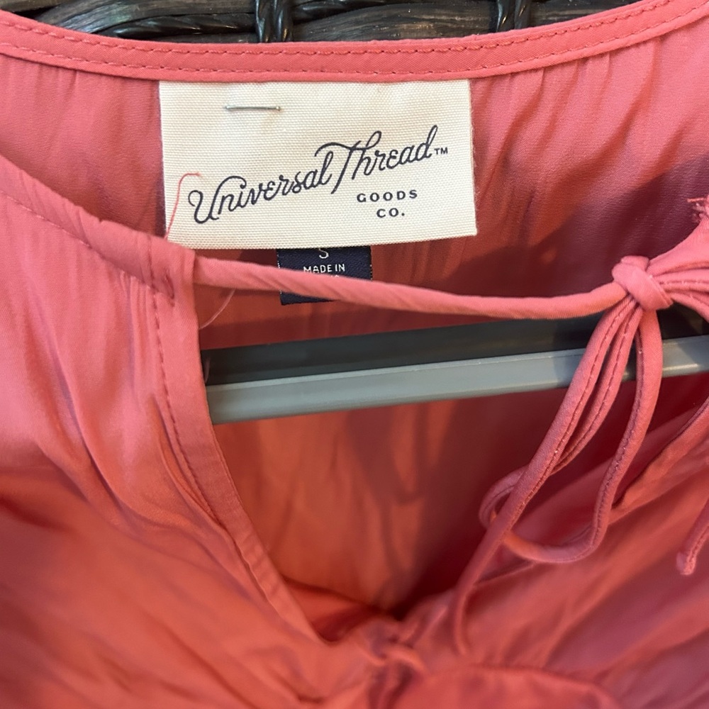 Universal Thread Pink Chemise with Drawstring Detail